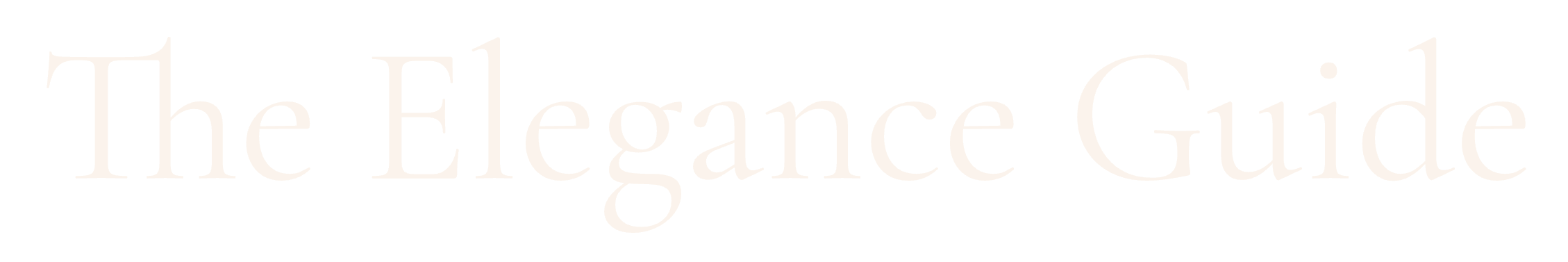 The Elegance Guide